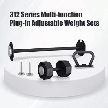 Compatible Weight Adjustment Short Screws 1 Pieces Fit Square/Octagonal Adjustable Dumbbells, Kettlebell Handles,Single Dumbbell up to 90LBS