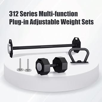 Compatible Weight Adjustment Longer Screws 2 Pieces Fit Square/Octagonal Adjustable Dumbbells, Kettlebell Handles Single Dumbbell up to160LBS