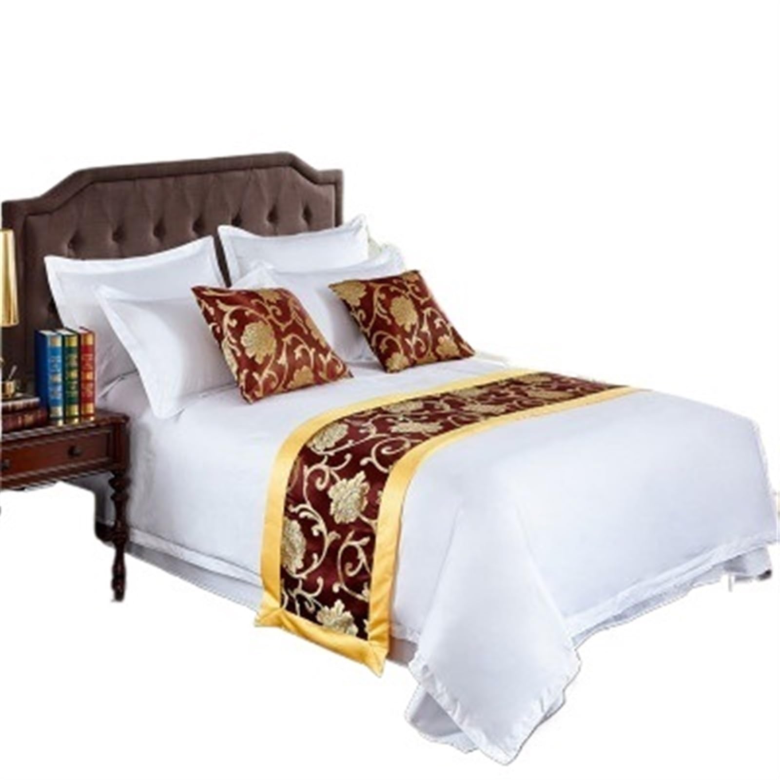 SHENJMAI Bed Runner Bed Flag Ornament Nice Wedding Bedding Decoration Runner(G,50x160cm)