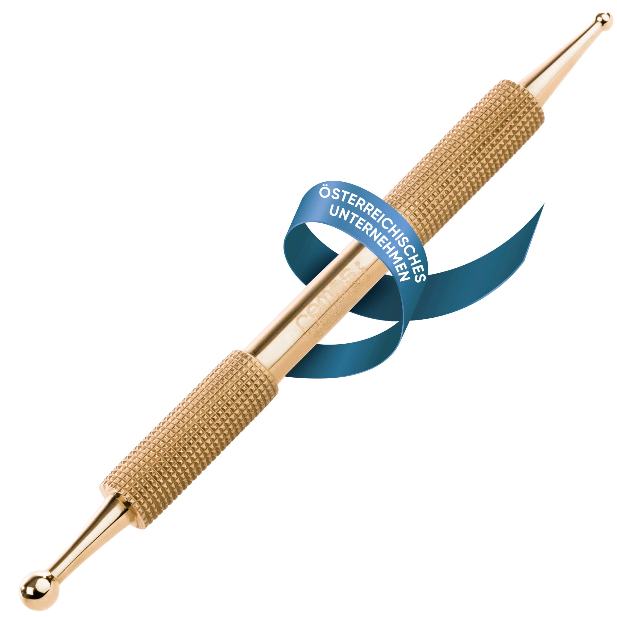 REMOS Bâton d'acupressure et méridien -laiton- 10cm Ø-boule 2.5/4.5 mm