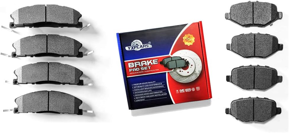 Front & Rear Ceramic Brake Pads D1611,D1612 for FORD EXPLORER/Heavy Duty/FLEX 2013/2014/POLICE INTERCEPTOR SEDAN/UTILITY 2013-2016/2017/TAURUS 2013-2017/LINCOLN MKS 2013-2014/MKT 2013-2017