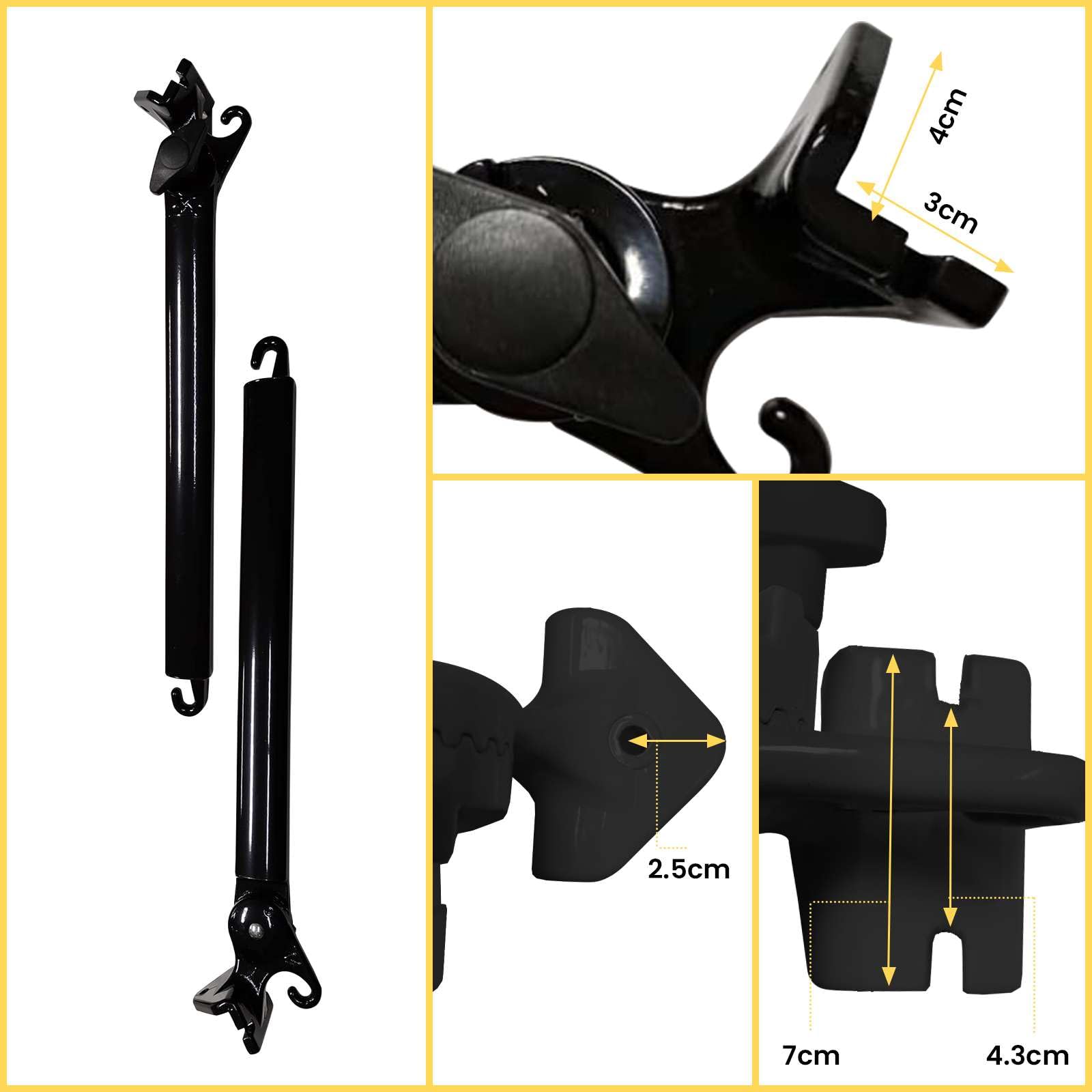 Markisenarme Für Fallarmmarkisen – 100% Alu, 50/70 Cm, Einfach Montiert, In 6 Farben