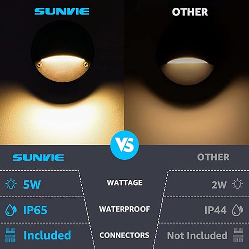 Miniatura 3 de SUNVIE Luces LED de bajo voltaje de 5 W, luces de paso de 12 a 24 V para exteriores con Fastlock2 conectores de cable, iluminación de paisaje de