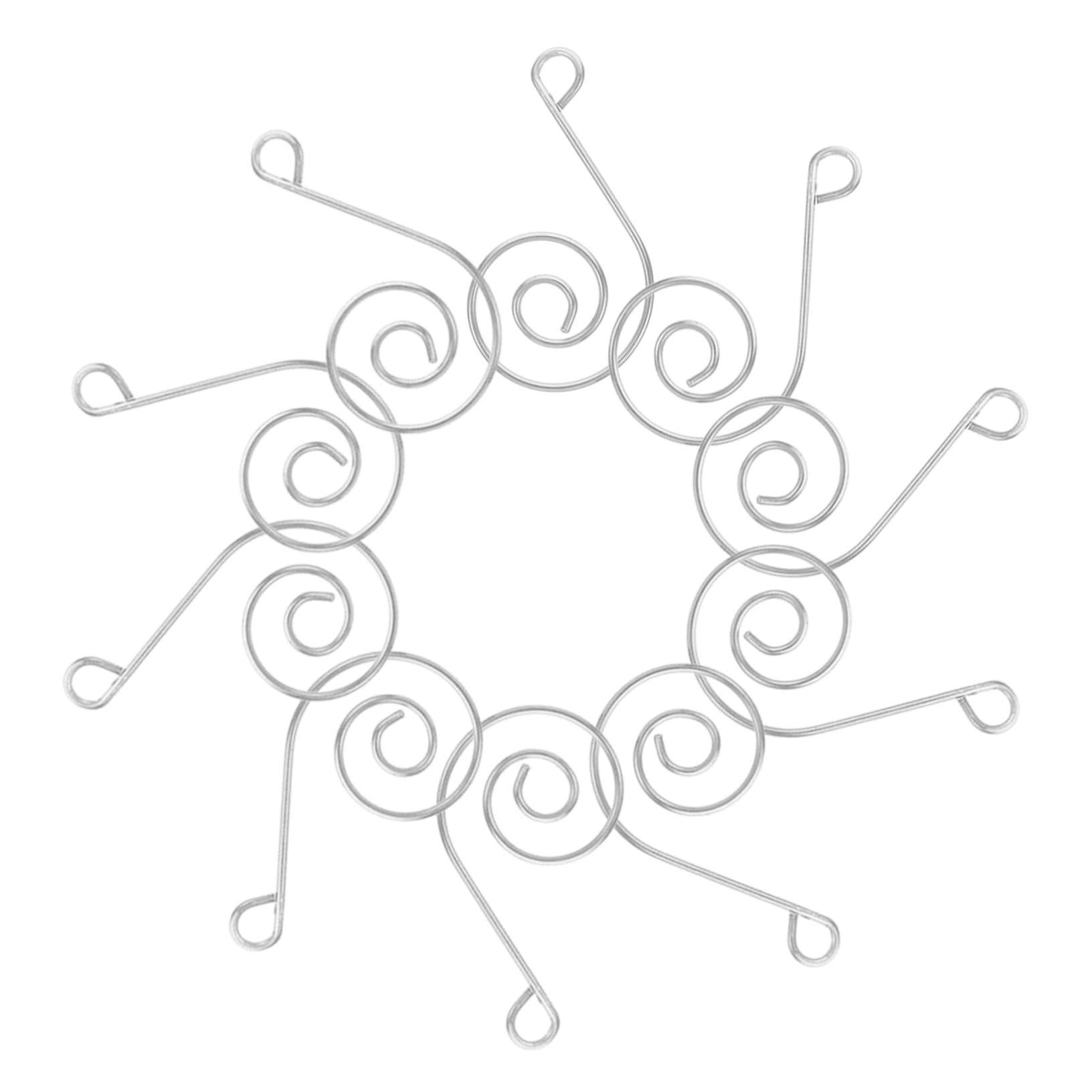 PRETYZOOM 50pcs S-Shaped Christmas Tree Hooks Mini Stainless Steel Ornament Hangers Decorative Christmas Tree Hooks Heavy Duty for