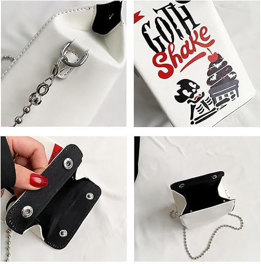 Halloween Skull Crossbody Bag - Women's PU Leather Small Shoulder Bag, Gothic Style Coin Purse For Daily Use - View #10