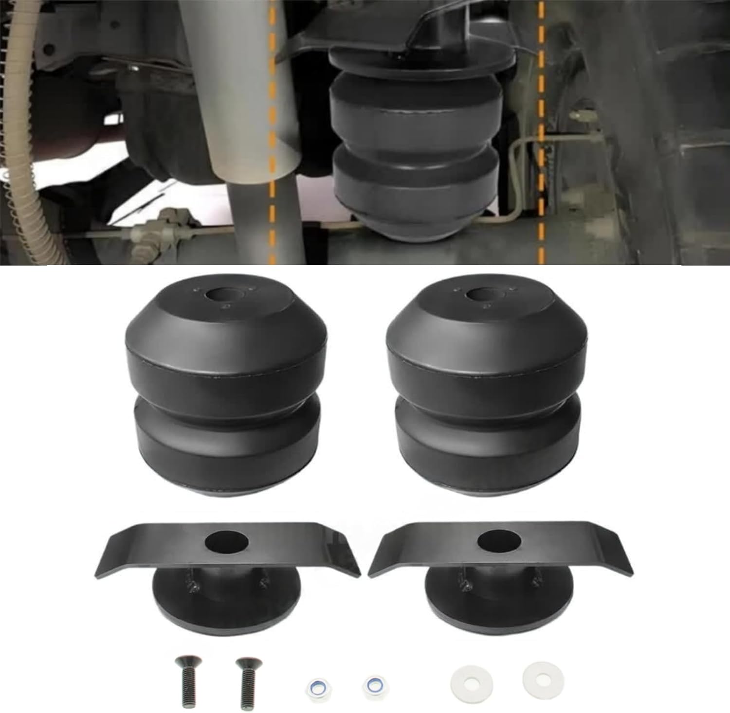 TORTUN4 2Pcs Rubber Cushion Suspension Kit Replacement for Toyota Tacoma 2005-2023, Tacoma Pre-Runner 2005-2016, Tundra 2000-2021, Isuzu D-MAX 2013-2018, Nissan Titan 2004-2024