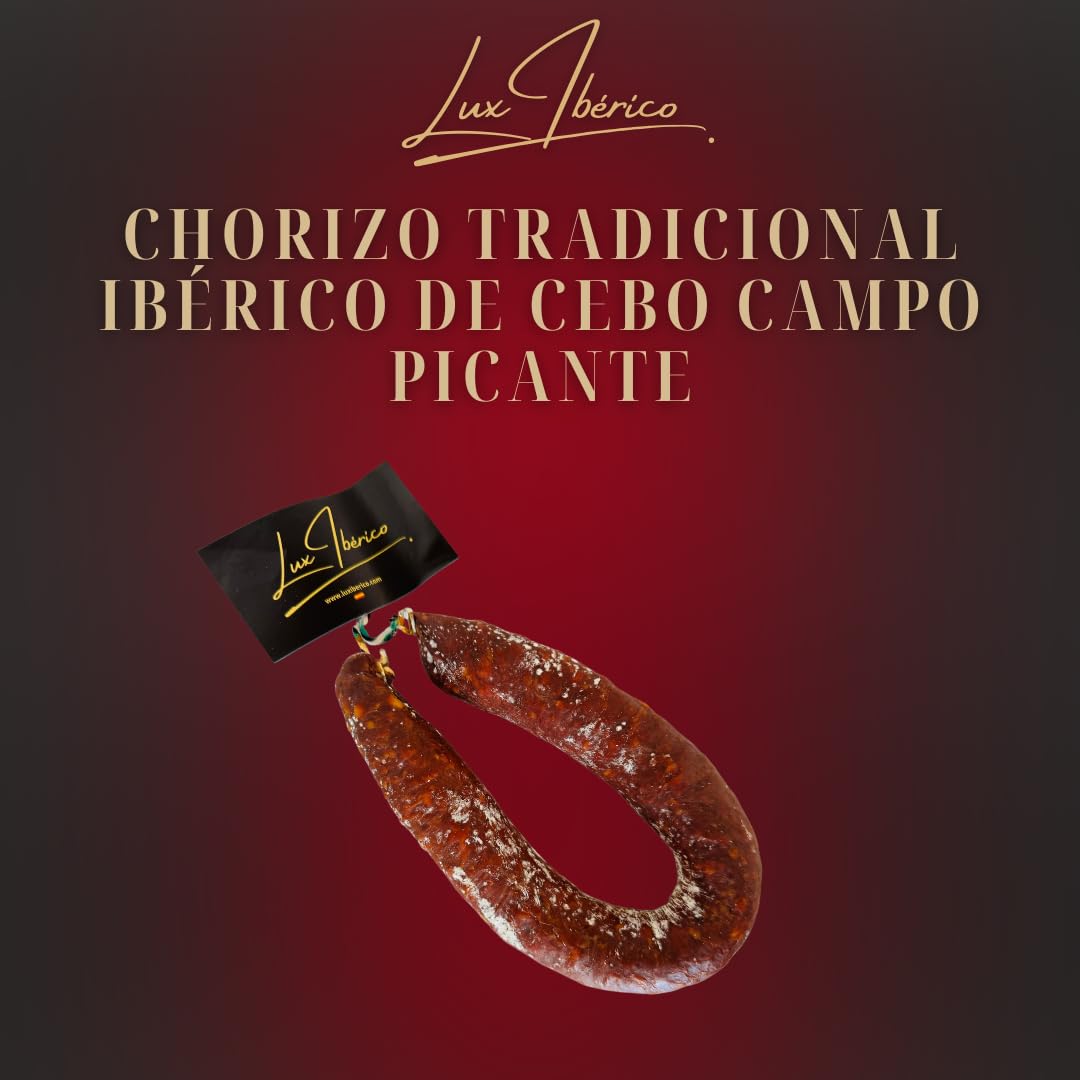 Chorizo Ibérico Picante Herrradura 350g Embutido Tradicional Extremadura