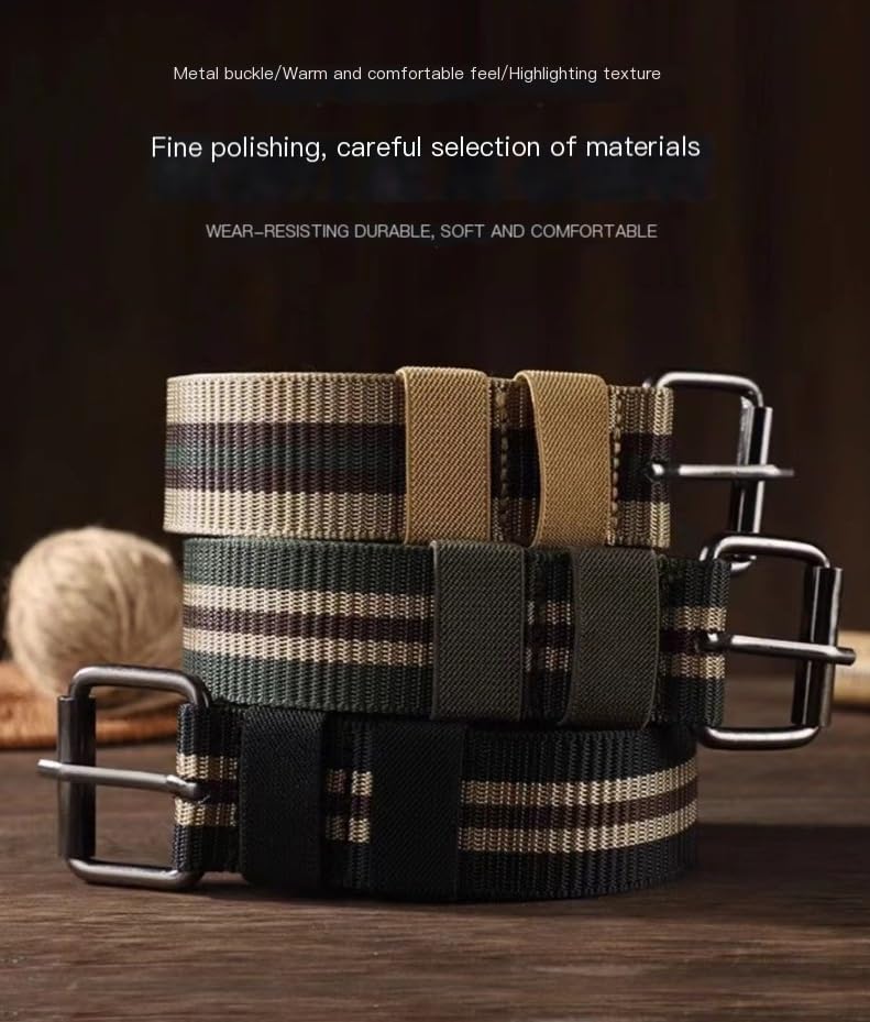 Men Casual Versatile Pin Buckle Training Cycling Sport Canvas Belt For Outdoor Jeans Overalls3