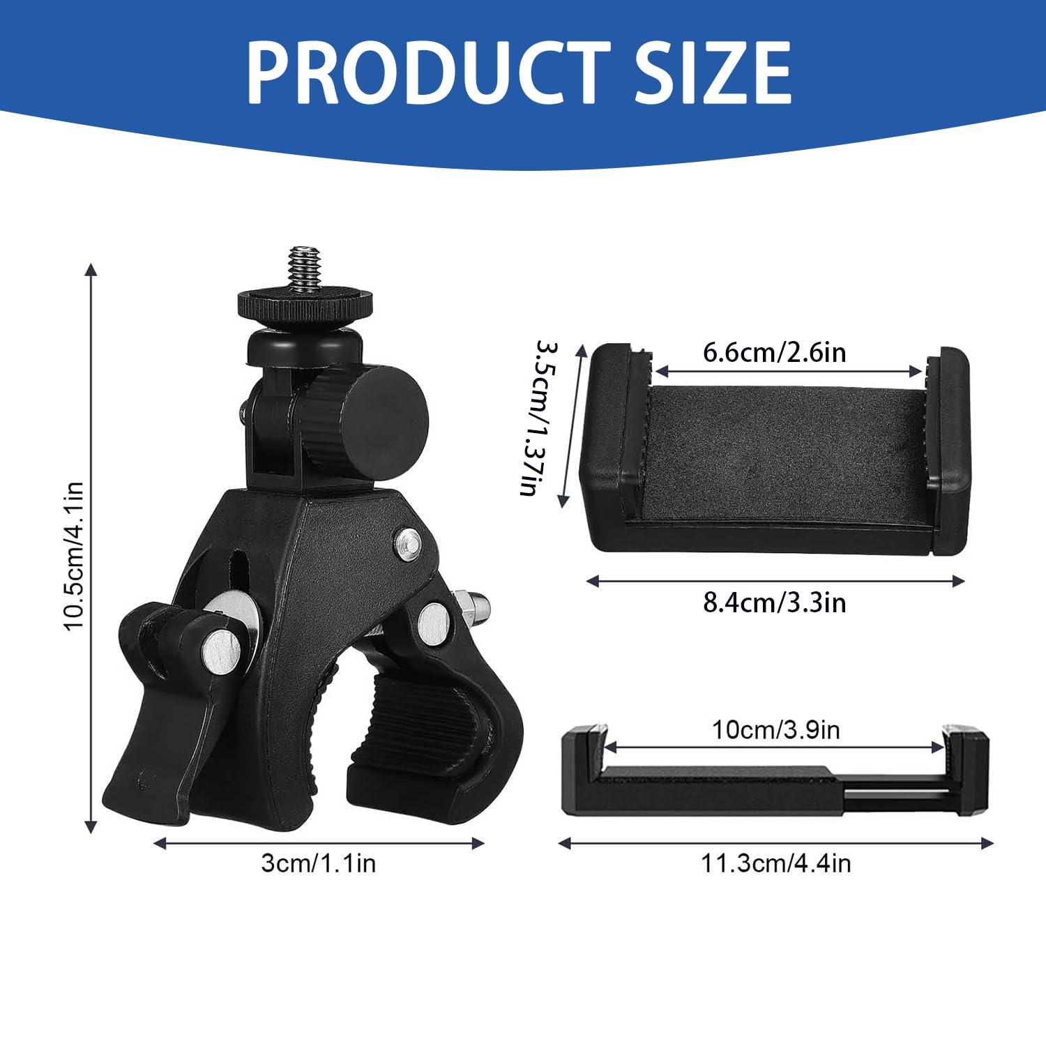 Mic Stand Phone Holder Clip Microphone Arm With 360° Rotation Clip For Live Broadcast Recording Riding Traveling,Bike Cellphone Holder for Live Broadcast Recording - Image 2