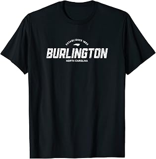 Burlington North Carolina NC Vintage Athletic Sports Logo T-Shirt