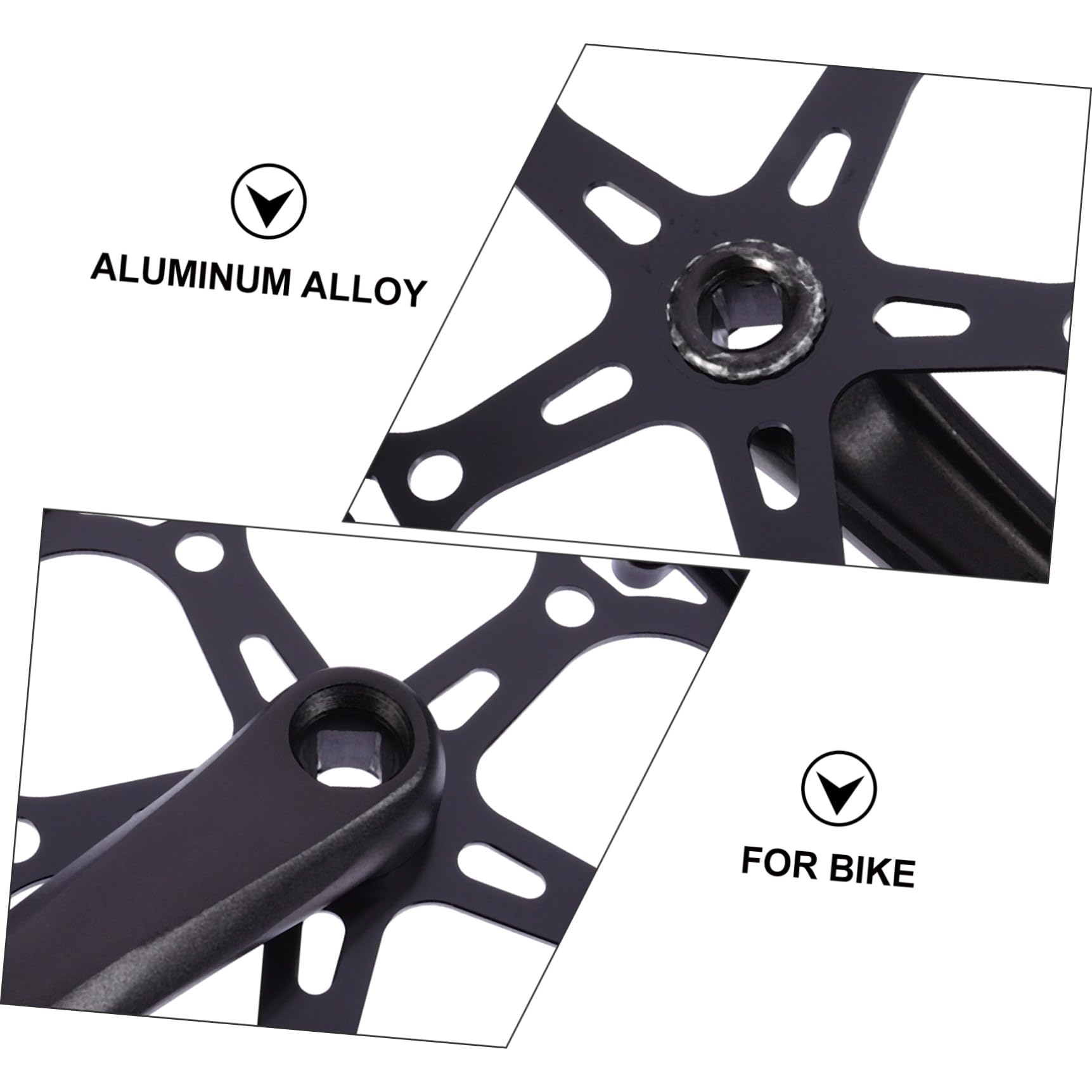STOBAZA Guarnitura Singola Nero in Ferro per Bici Corona 52 Denti Facile da Installare, Lunghezza Pedivella 170mm, Accessorio di Ricambio per Biciclette