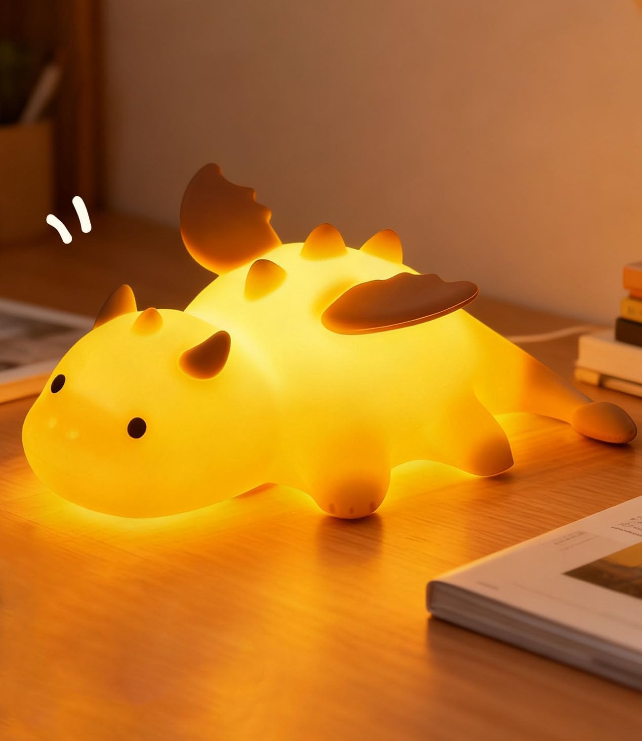 Duxivo Nachtlicht Kinder, Lampe mit Touch-Steuerung, 7 Farben 3 Helligkeit Nachtlicht, Süße Tiere Nachttischlampe für Teenager, Mädchen, Babies