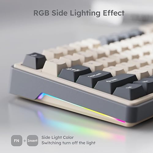 Miniatura 6 de RK ROYAL KLUDGE R87 Pro Teclado mecánico con cable con perilla intercambiable en caliente Teclado para juegos retroiluminado 75% RGB 88 teclas TKL