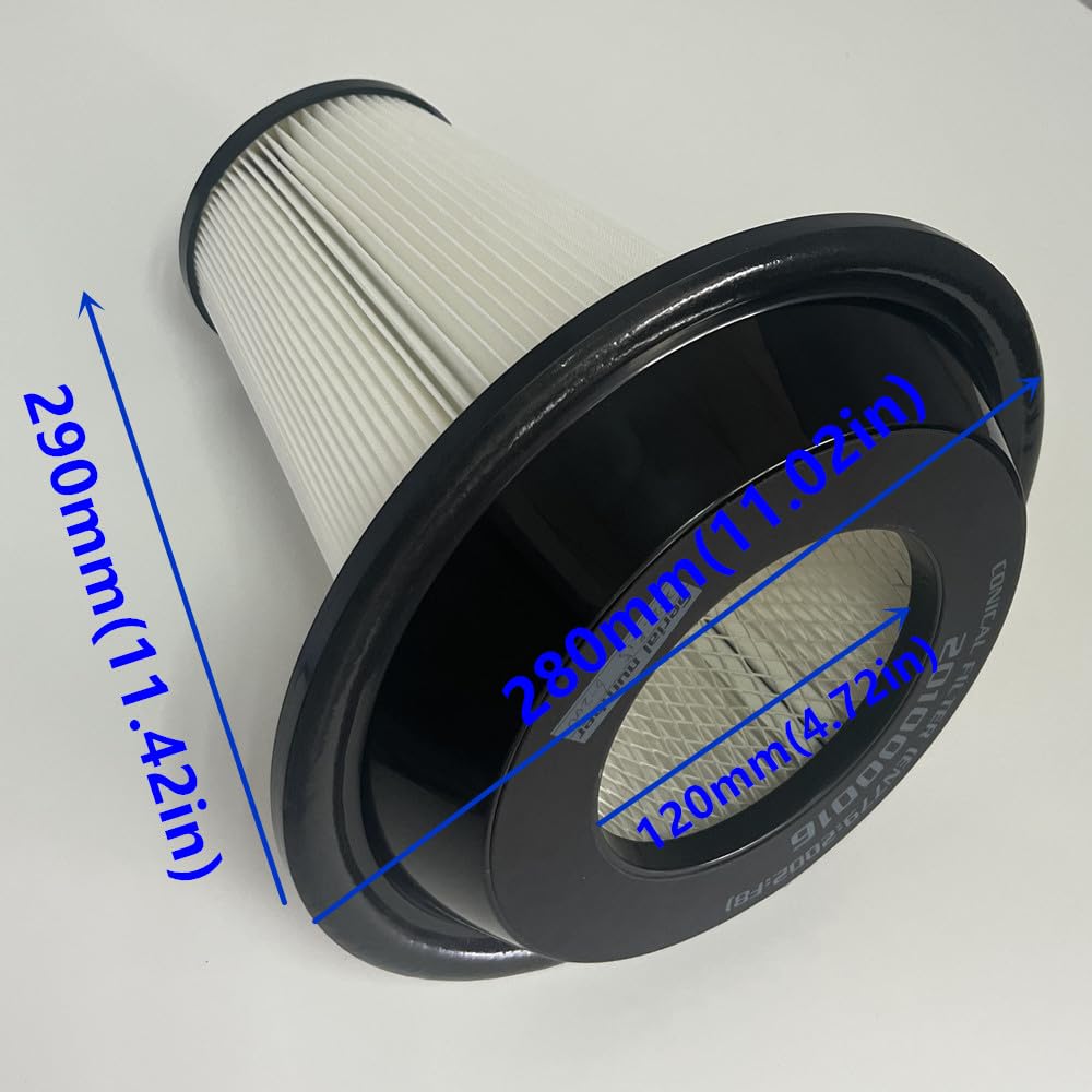 1 Pack YIEEC 201000016 Vacuum HEPA Filter Compatible with Pullman Ermator Conical HEPA Pre Filter S-Series S13 Vacuum Dust Extractor 201000016