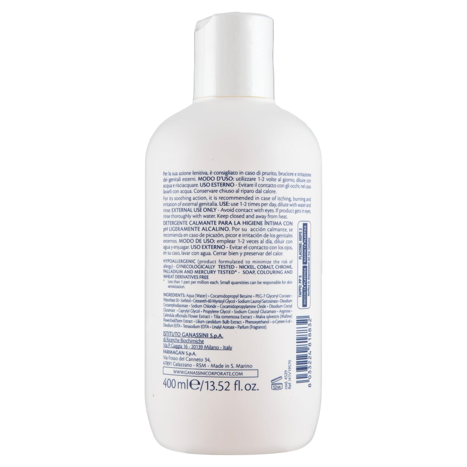 Alkagin Kojący środek czyszczący do higieny intymnej na bazie malwy, lipy i nagietka, lekko alkaliczne pH, rozmiar 400 ml