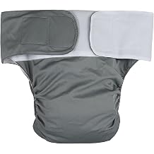 Adult Cloth Diapers Washable Elderly Incontinence Care Nappy Underwear Adjustable Leakproof Nappy Care Pant for Disabled Elderly Bedridden Gray