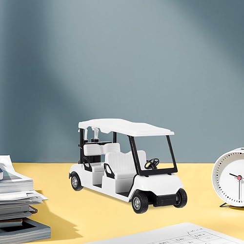 Miniatura 5 de VICASKY Mini carrito de golf fundido a presión, acción interactiva para adultos, elegante acento decorativo para el hogar, oficina, material para
