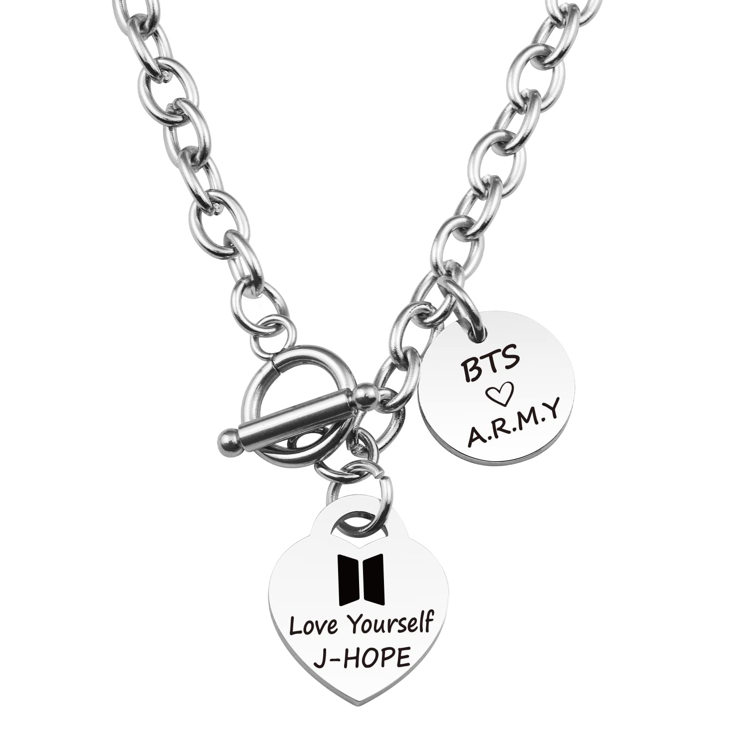 ARETIS Kpop BTS Necklace BTS Be the best J-HOPE JIMIN JIN JK RM SUGA V Necklace Bangtan Boys Necklace BTS Lover Korean Gro...