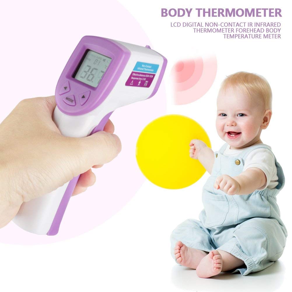 MVUYO Termometro a infrarossi, pistola di temperatura termometro a digitale senza contatto Helect