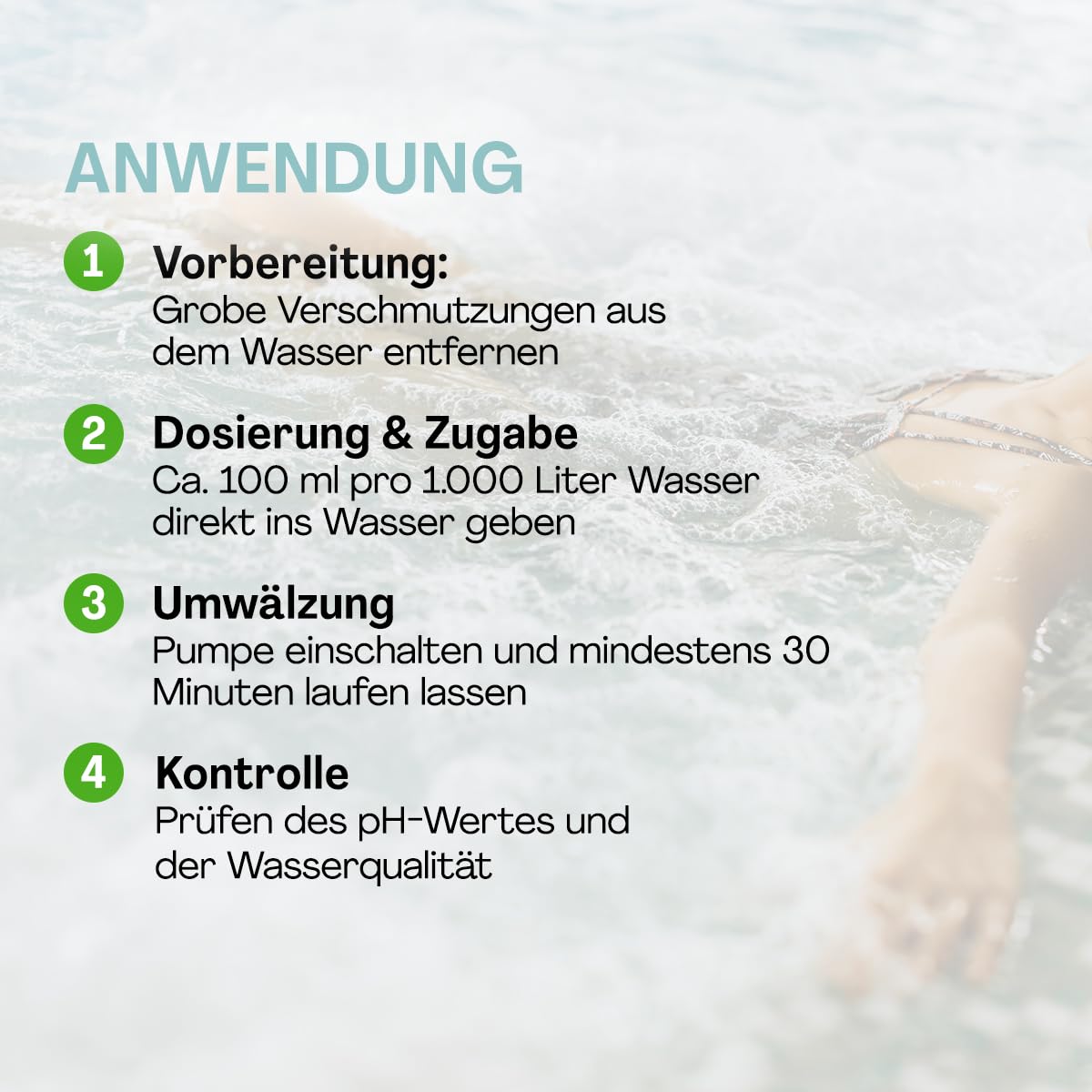 5L Wasser Desinfektions Konzentrat – Hot Tub Desinfektionsmittel, ideal auch für Pools & Planschbecken – Poolreinigung Wasserpflege – Reingungsmittel für Pool (Whirlpool)