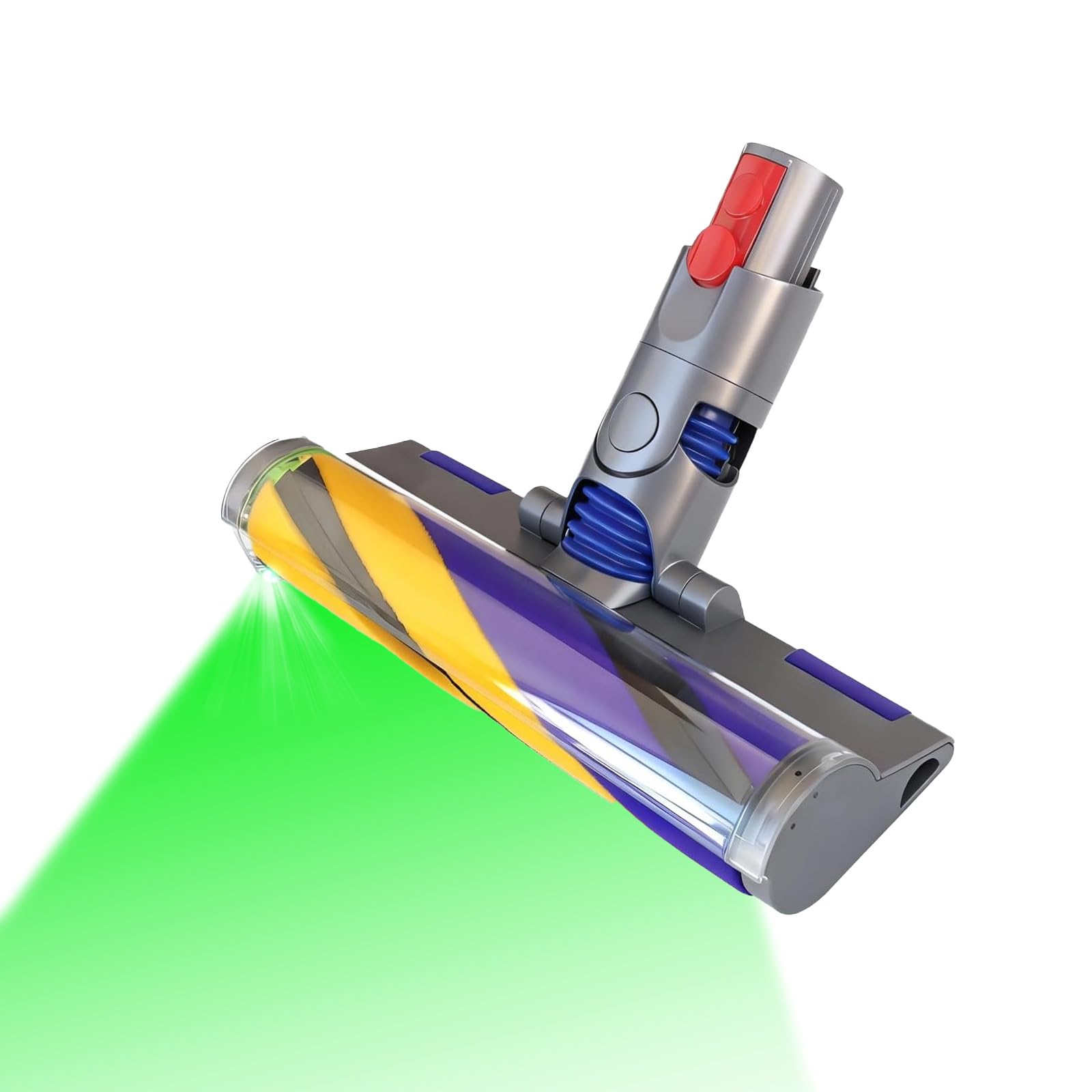 Spazzole per aspirapolvere Dyson V12 Detect Slim e Dyson V10 Digital Slim; queste spazzole dispongono di spazzole morbide e luce LED verde a copertura completa per parquet e moquette.