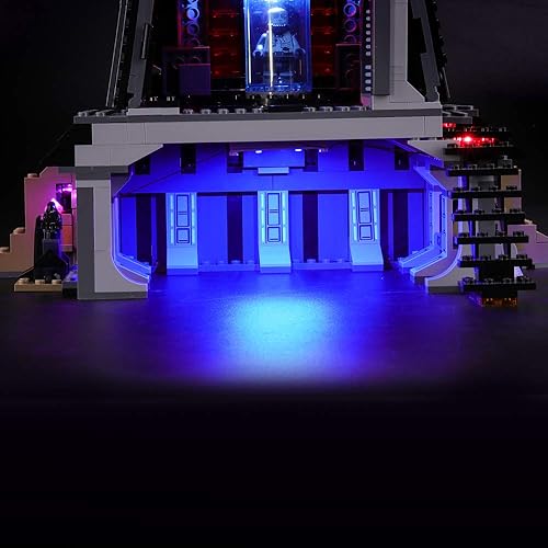 Miniatura 3 de BRIKSMAX Kit de iluminación LED para el castillo de Darth Vader de Star Wars, compatible con el modelo de bloques de construcción Lego 75251, no