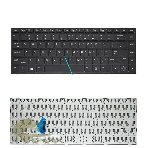 USロシア語 HP Elitebook 745 G5 840 846 G6 ZBook 14u キーボード ロシア語レイアウト バックライト付き(US Black No Backlit)