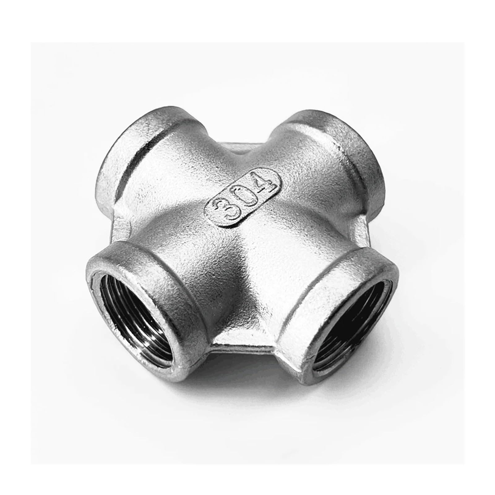 Qian Grove 1/2 "3/4" 1 "1-1/4" 1-1/2 "rosca hembra cuatro cruces de 4 vías 304 reductor de acero inoxidable conector de acoplamiento de conexión de tubería(1.2 BSP to 1I2 BSP)