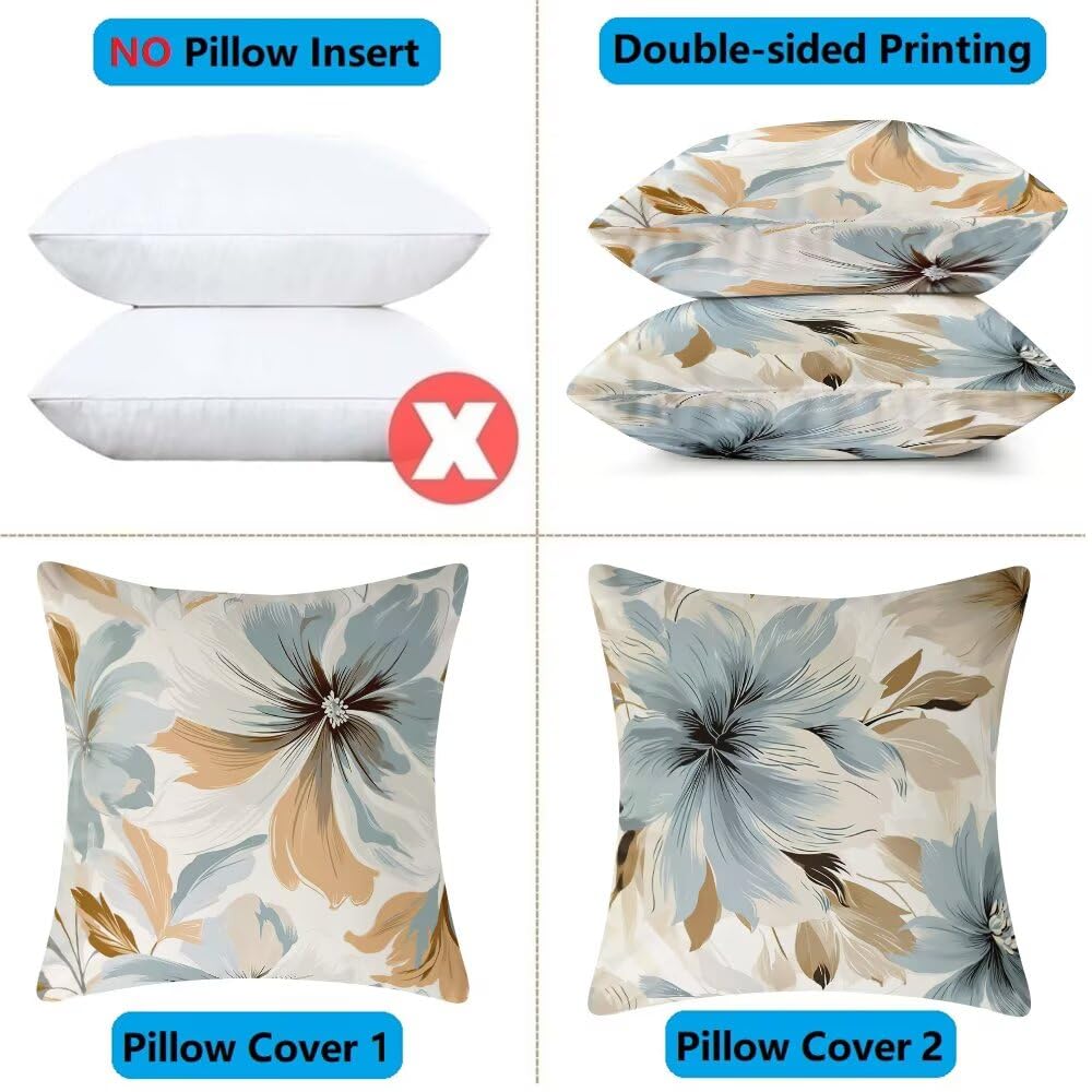 Federe Cuscini Divano 65x65 cm Federe Morbido Copricuscini Astratto in Velluto, 2 Pezzi Copri Cuscini per Divano Moderno Quadrati Decorativi Federa Cuscino Fiori per Camera da Letto Soggiorno (IU59)