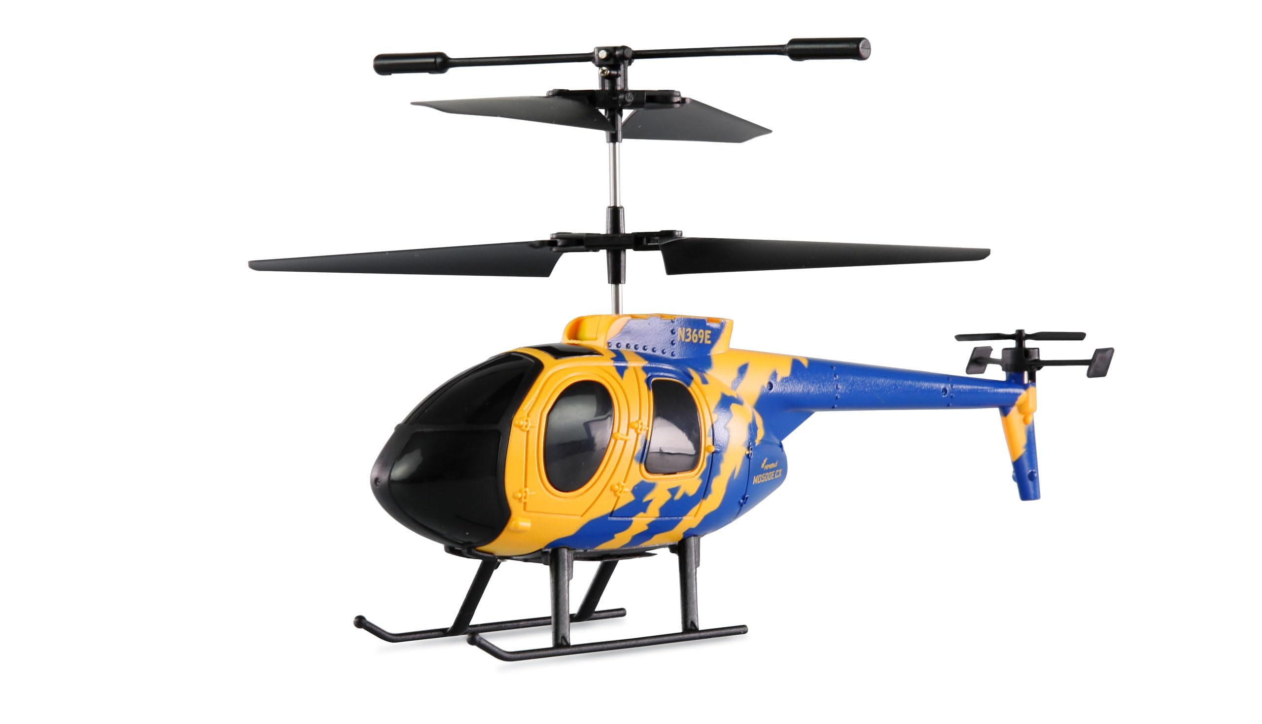 Amewi MD500E CX - Helicóptero coaxial de 3 canales RTF teledirigido RC Heli Helicóptero para principiantes, principiantes, niños a partir de 8 años