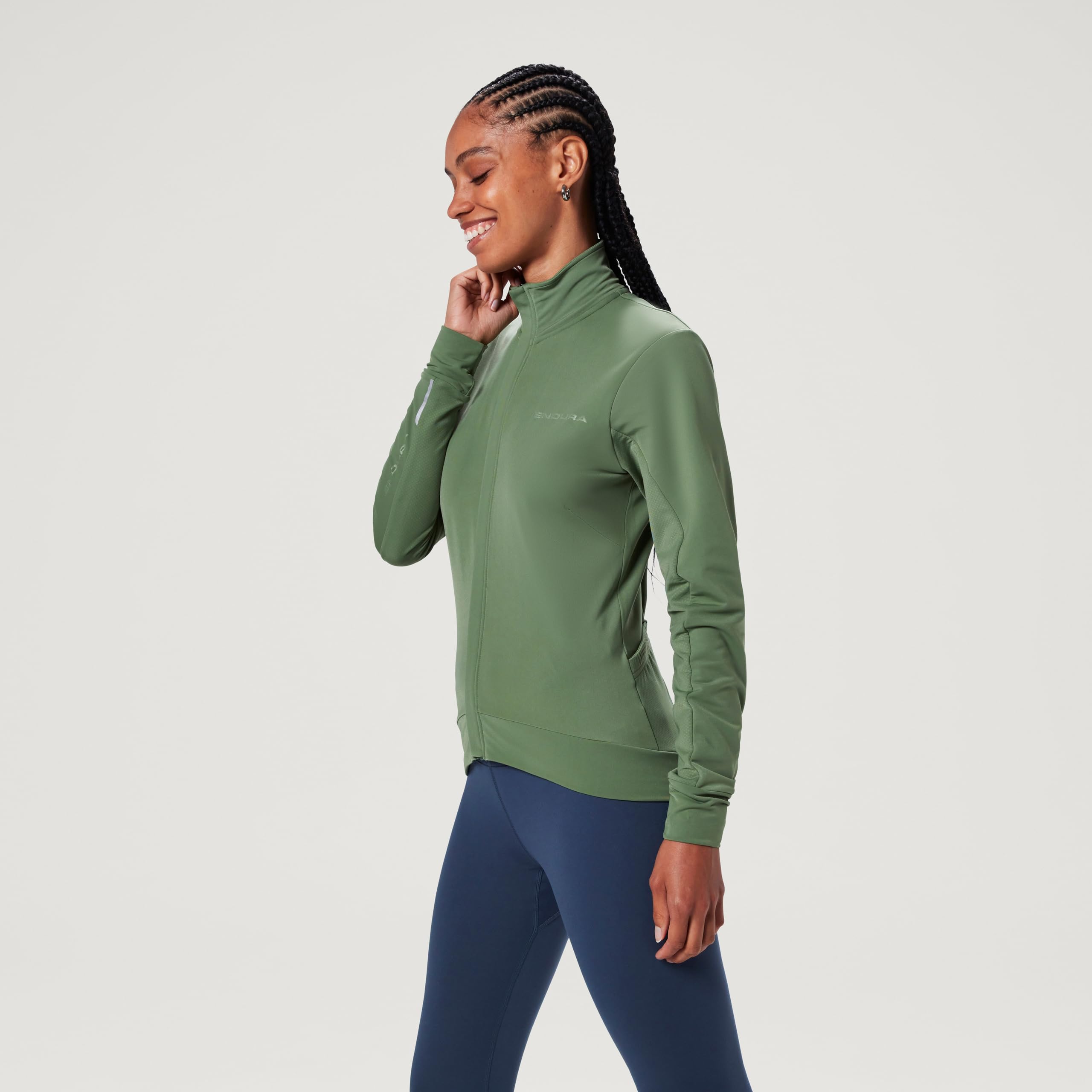 Endura Mujer Xtract Roubaix Longsleeve Cycling Jersey | Water Repellent | Wicking | Reflective Trim Camiseta