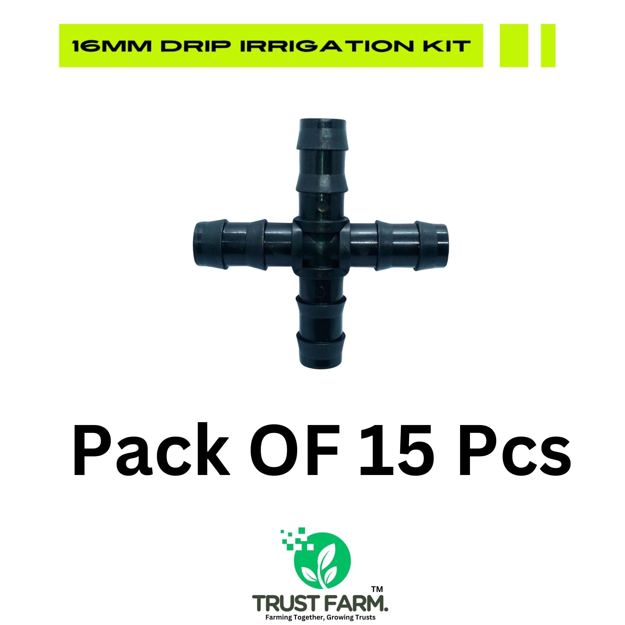 4 Way Drip Irrigation Joiner - 15 Pack -2