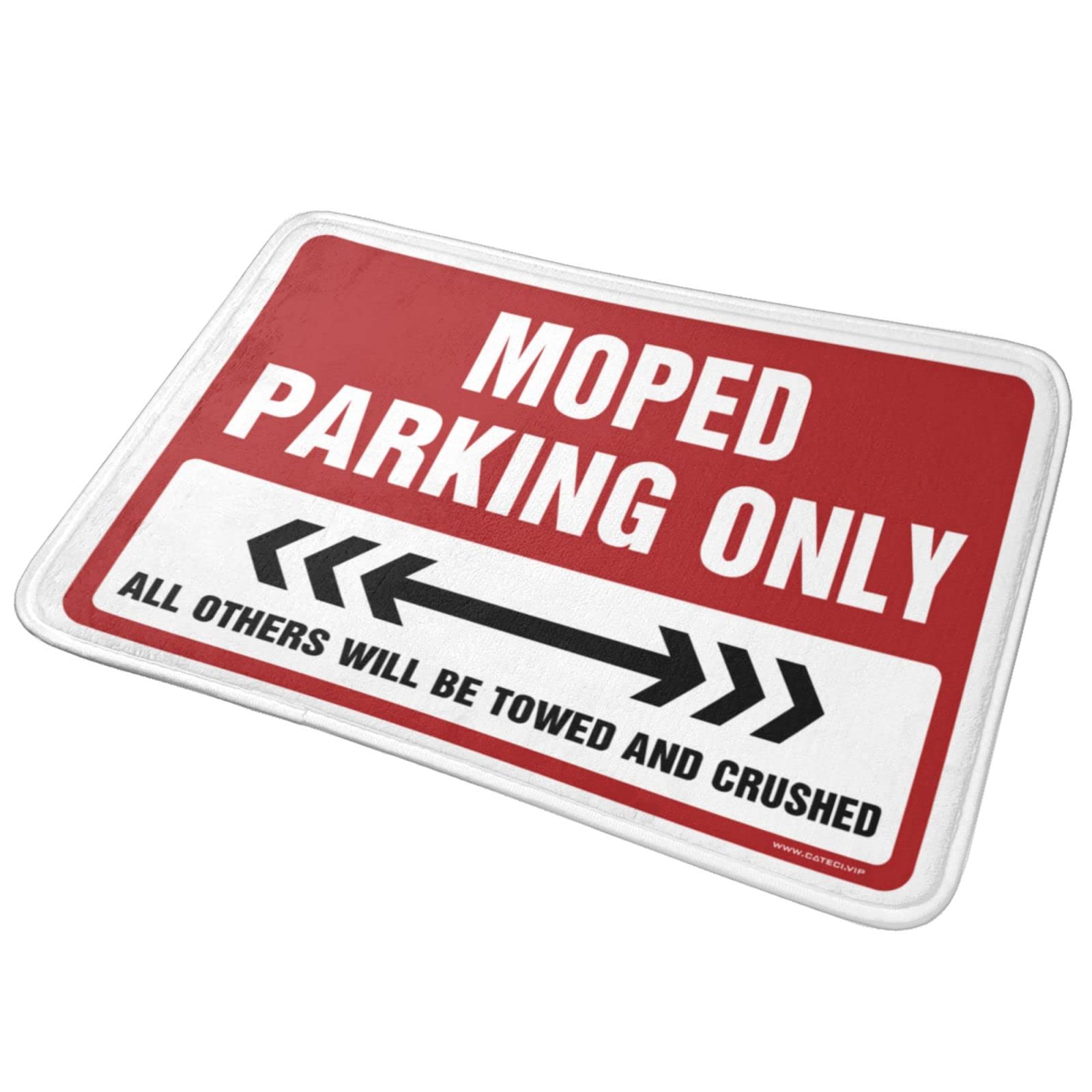 Paillasson Hello Cyclomoteur Parking Only - Décoration de porte d'automne - Décoration d'extérieur (65 x 90 cm)