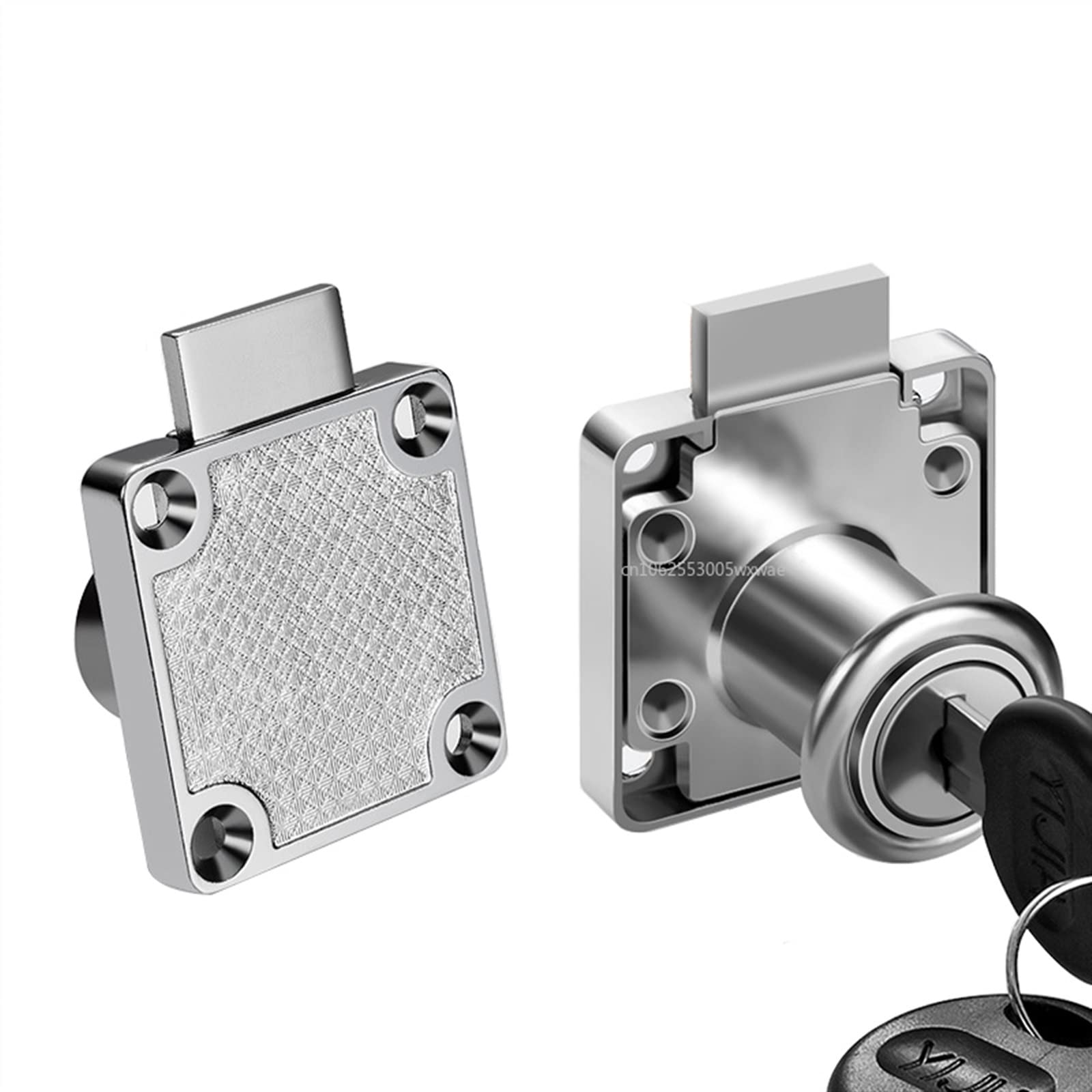 Zamek do szuflady biurka 22/32 mm srebrne złoto zamki do szafy zamki do szafek meble zamki krzywkowe wiercenie z kluczami 1 szt. (kolor: 32 mm złoty)