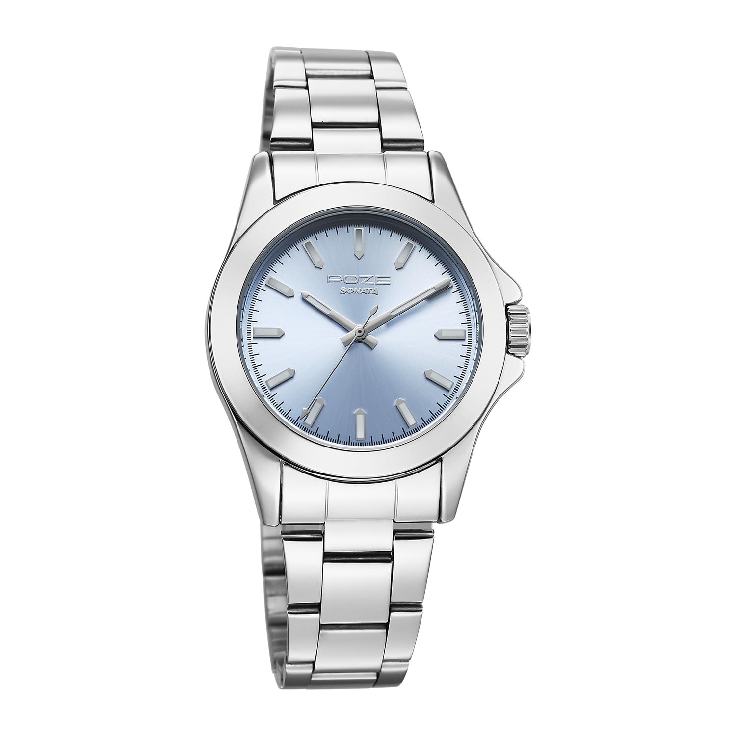 Sonata Poze 8 Quartz Analog with Lt. Blue Dial IPS Stainless Steel Strap Watch for Men - SP70105SM01W-image-46
