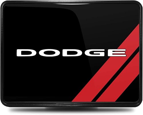 Miniatura 2 de Compatible con: placa frontal de metal negro con gráfico UV de Dodge en plástico ABS de 2 pulgadas para enganche de remolque