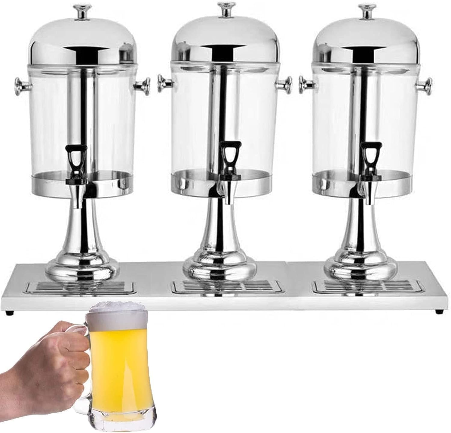 IUYytEW Beverage Dispenser, Commercial Cold Drink Machine, Heavy Duty Cold Juice Drink, Stainless Steel Juice Beverage Dispenser, For Restaurant Hotel