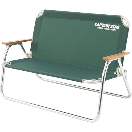 Amazon キャプテンスタッグ キャンプ用品 ベンチ Cs アルミ背付 グリーンm 38 キャプテンスタッグ Captain Stag チェア
