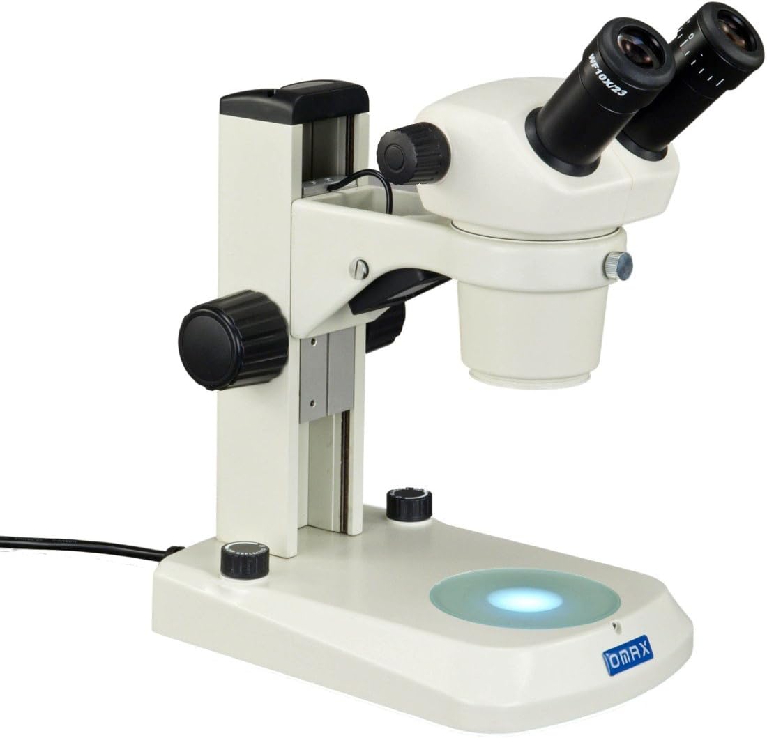 OMAX Binocular Stereo Microscope 10X-30X with Dual LED Lights