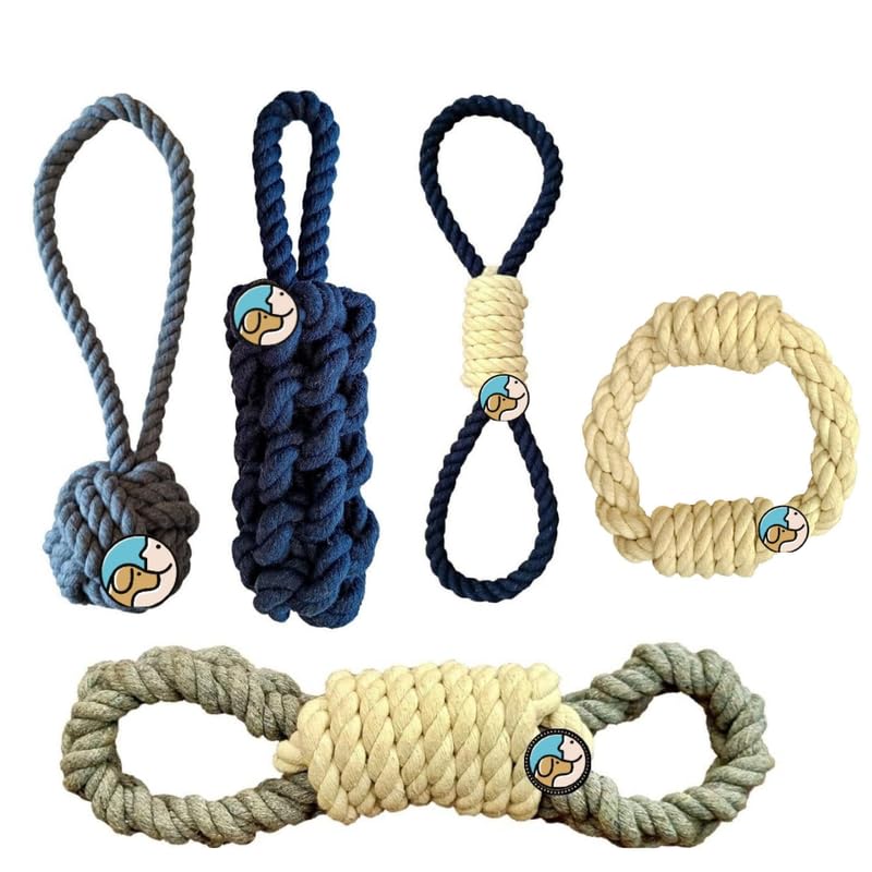Dog Trust Dog Chew Rope Toys – Set of Heavy Duty 5 Ropes - for Large, Small Teething Pets Suitable for Small Breeds (B0CZTV9WZ6) Amazon Price History, Amazon Price Tracker