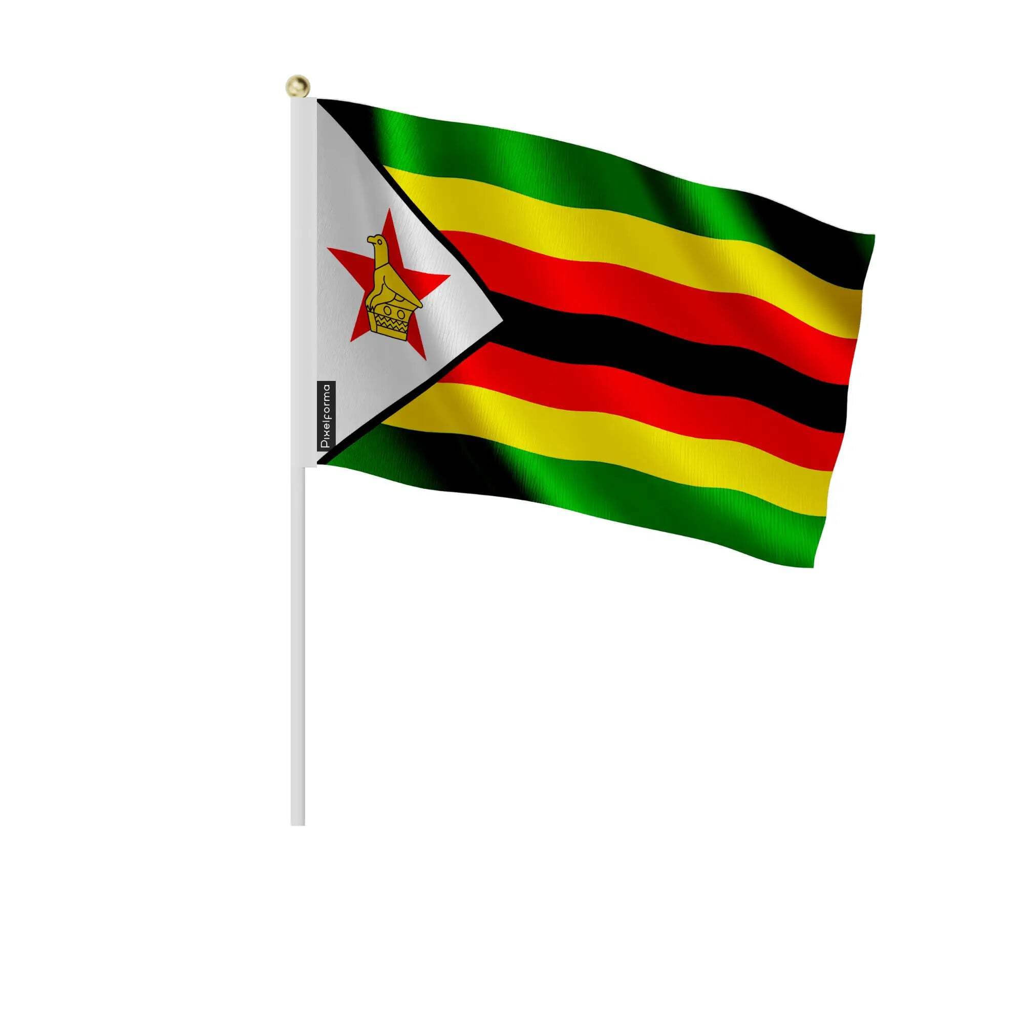 Drapeau Zimbabwe 14x21cm lot de 100 idéal pour décoration de table