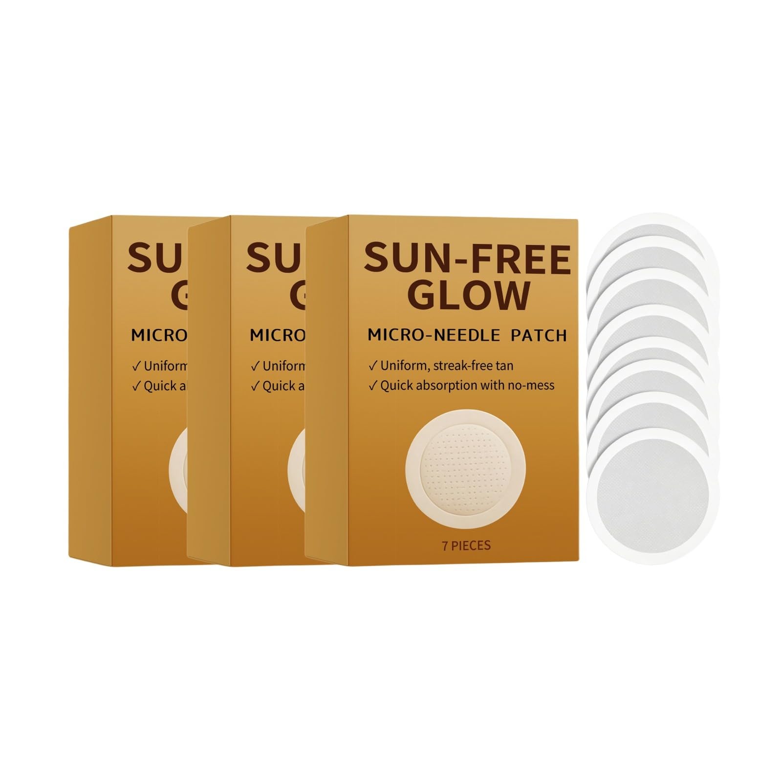 7 szt. Sun-Free Glow Microdarts Self-Tanning Platers, Micro-Needle Sunless