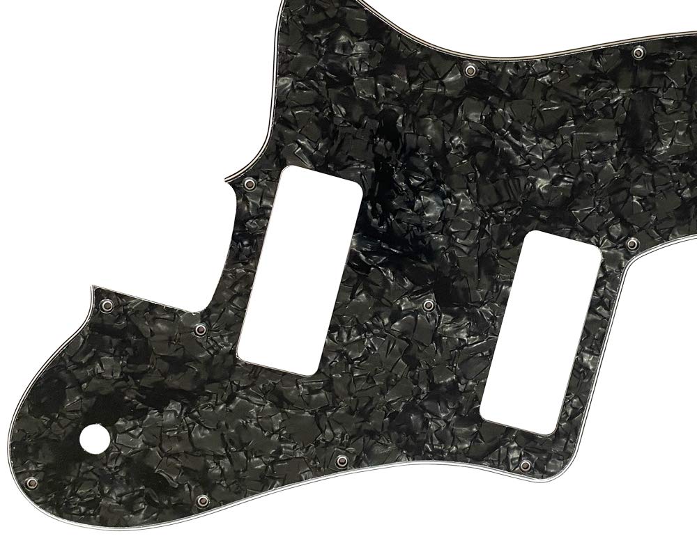 Custom Guitar Pickguard For Fender US 72 Squier Telecaster Deluxe P90 Scratch Plate (4 Ply Black Pearl)