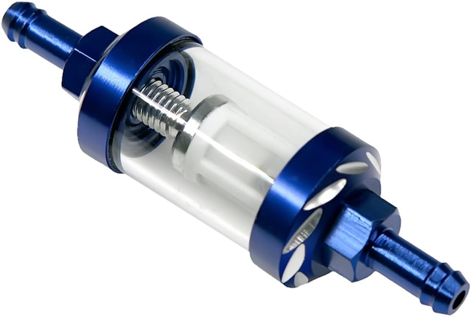 8mm 5/16" Inline Fuel Filters Universal for Motorcycle ATV Dirt bike Classic bikes(blue)