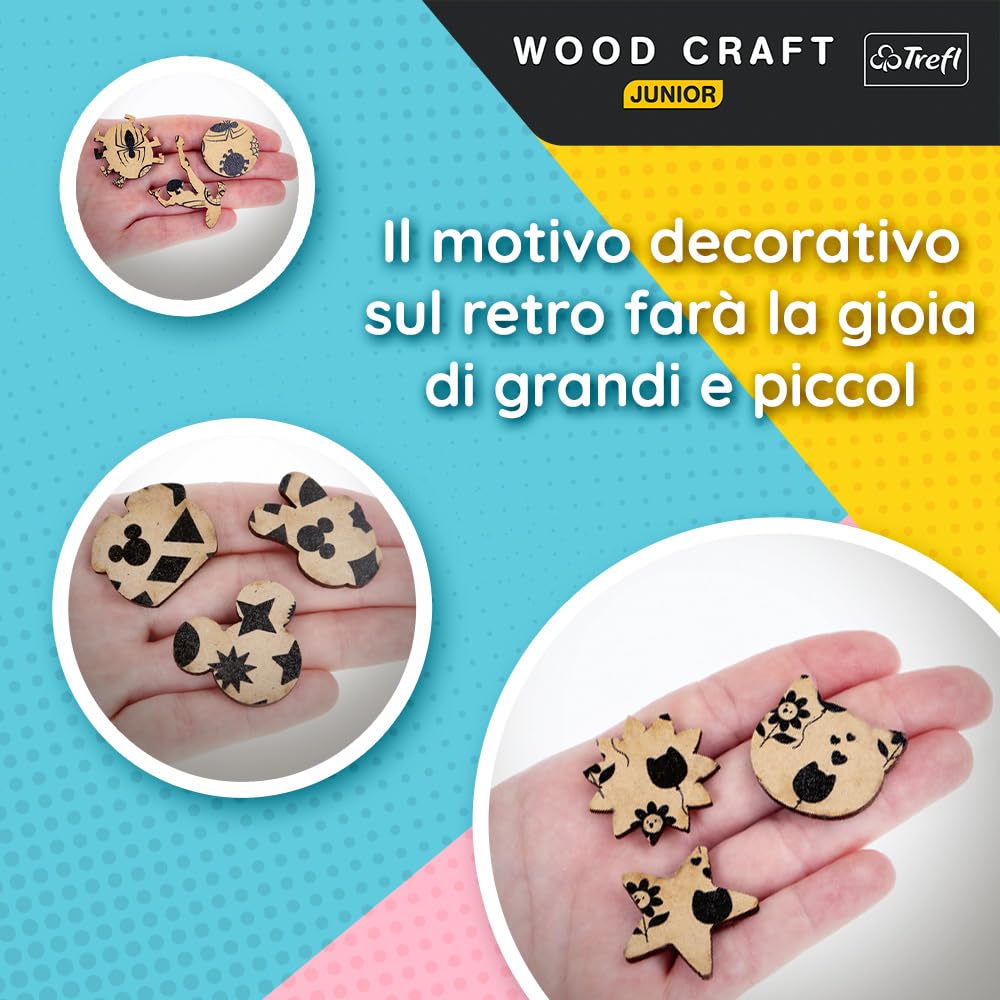 Trefl – Puzzle in Legno Originali: Sonic The Hedgehog, Super Sonic – 50 Pezzi, Wood Craft Junior, Forme irregolari, 10 figure, puzzle moderno, divertente per bambini dai 5 anni