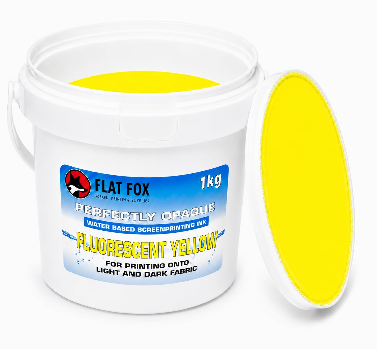 Sitodruk, nieprzezroczysty tusz na bazie wody (fluorescencyjny żółty, 1 kg)