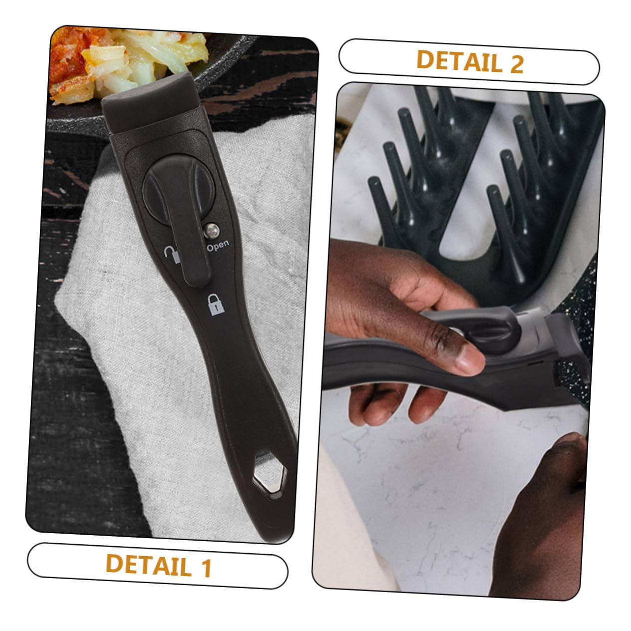 Cabilock 2piezas Clip para Olla Mango Anti-escaldaduras Asa De Repuesto Desmontable para Sartenes y Ollas para Cocina y Camping Material