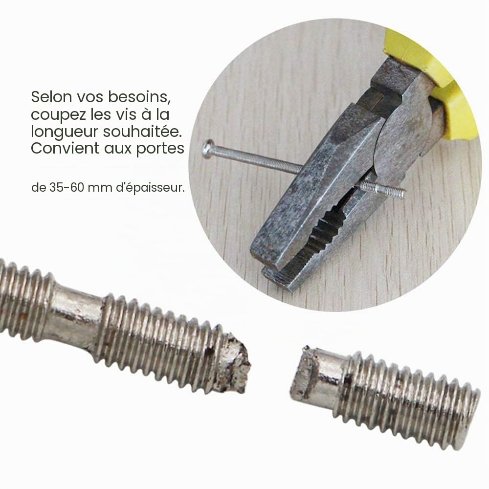 Lot de 66 vis M3 pour poignée de porte - Longueur réglable - Mâle vers femelle - Pour poignée de porte solide, armoire, tiroir, projet