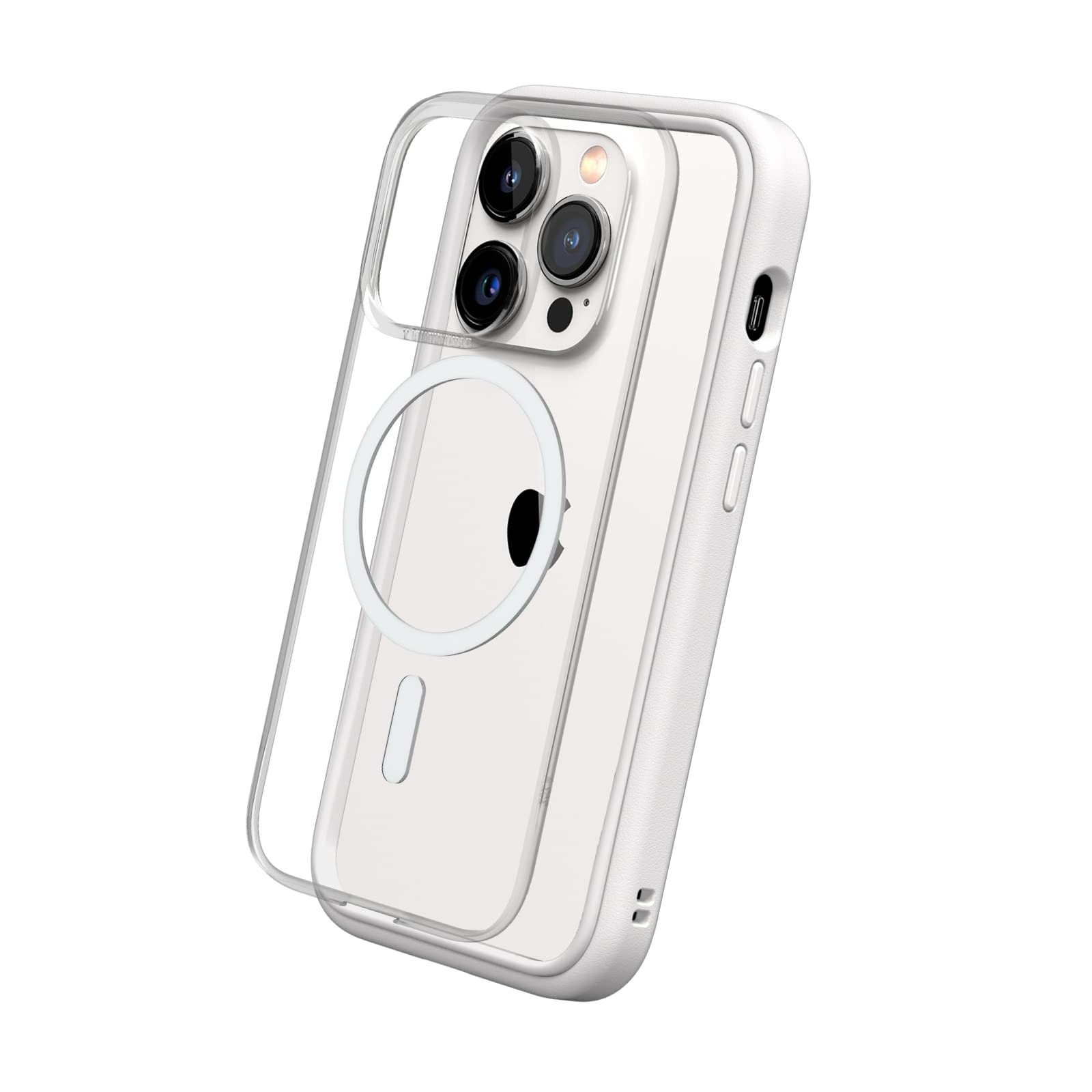 Coque iPhone 14 Pro antichoc RhinoShield blanche évite les casses