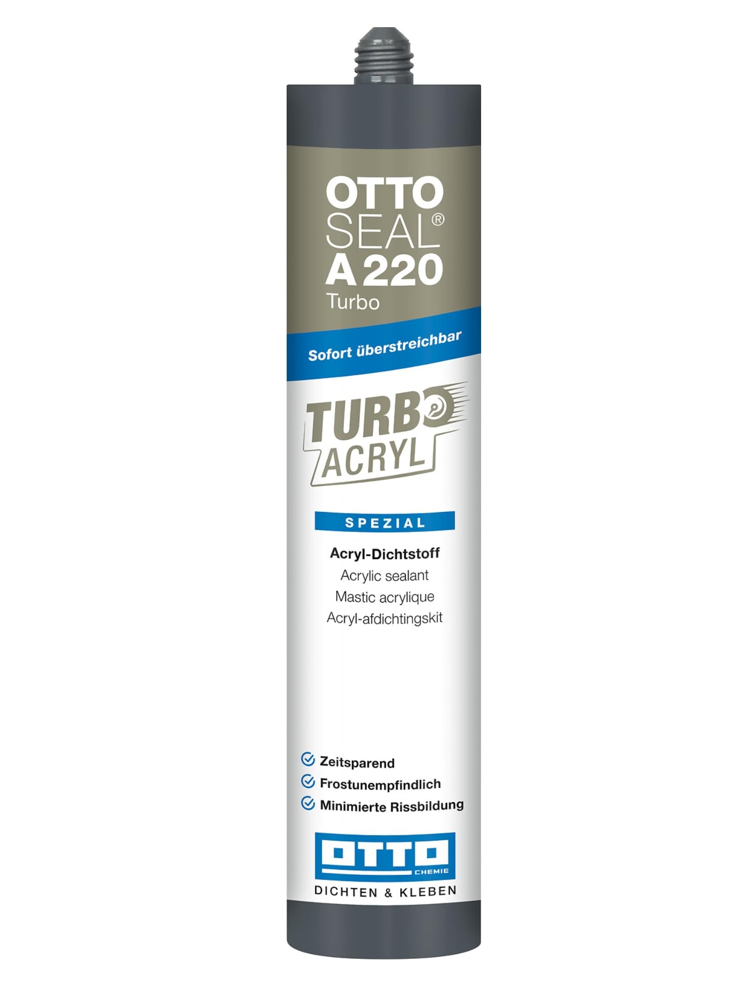 20 x OTTO SEAL A220 Turbo Acryl-Dichtstoff Weiß 310 ml – Sofort überstreichbar – Innen & Außen – Riss- & Fugenfüller – Profi Dichtmasse